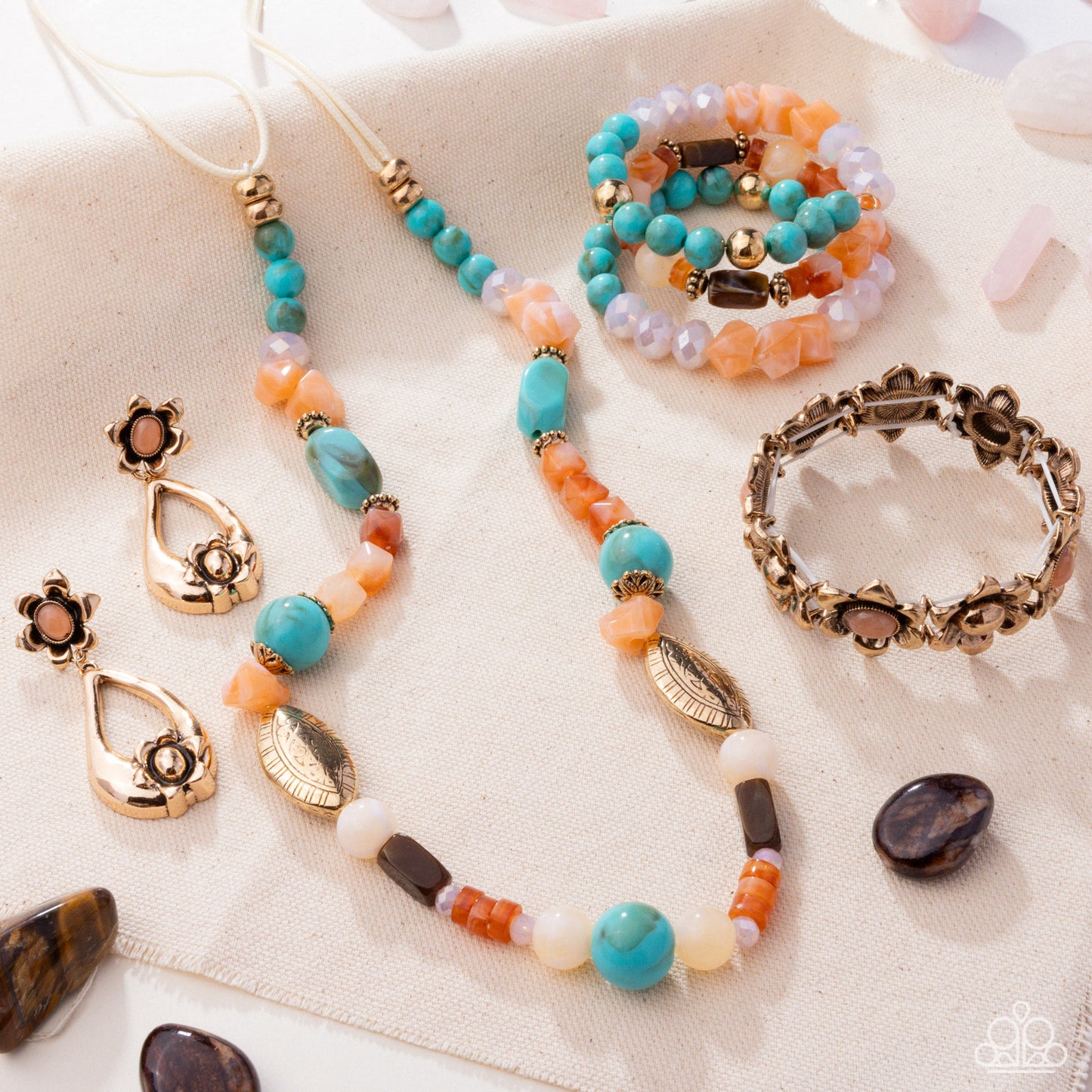 Glimpses of Malibu - Complete Trend Blend Necklace: "Earnest Elevation - Multi"