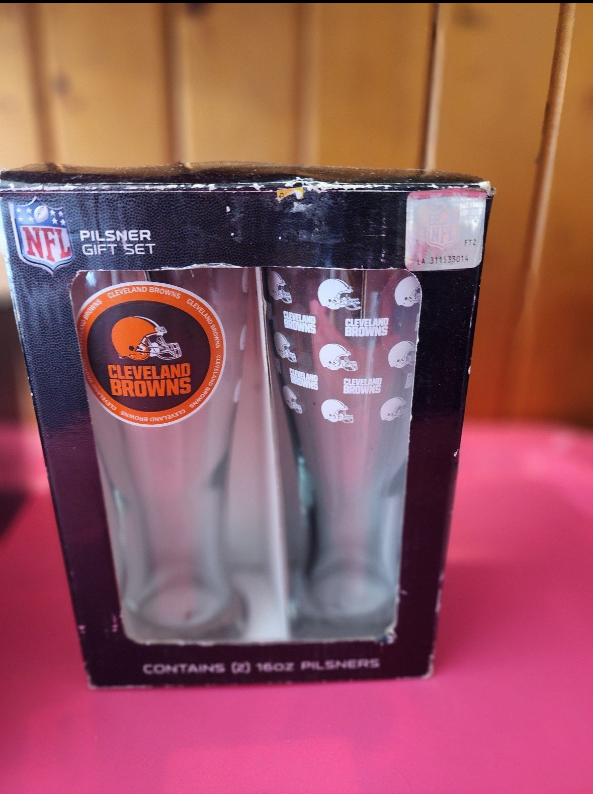 Cleveland Browns 2-Piece Pilsner Glass Set – 16oz (Official NFL Licensed)
