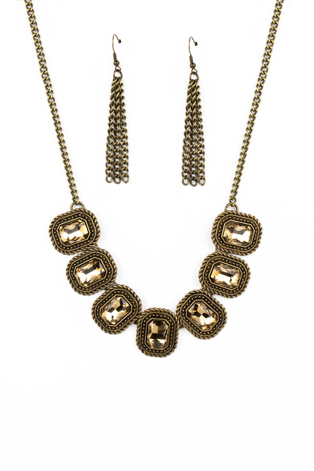 Iced Iron - Brass Necklace
