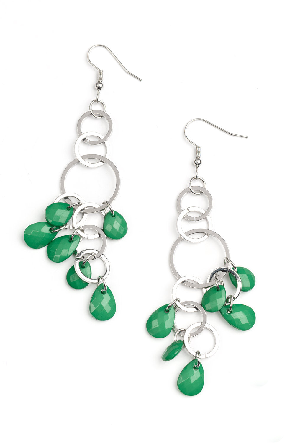 Sandcastle Sunset - Green Earrings