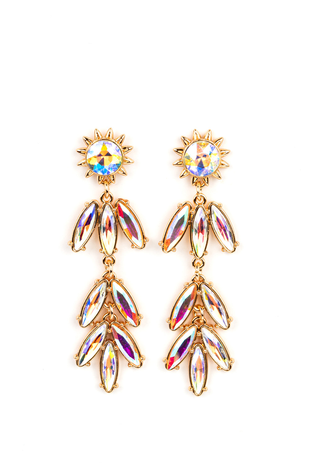 Space Age Sparkle - Gold Earrings