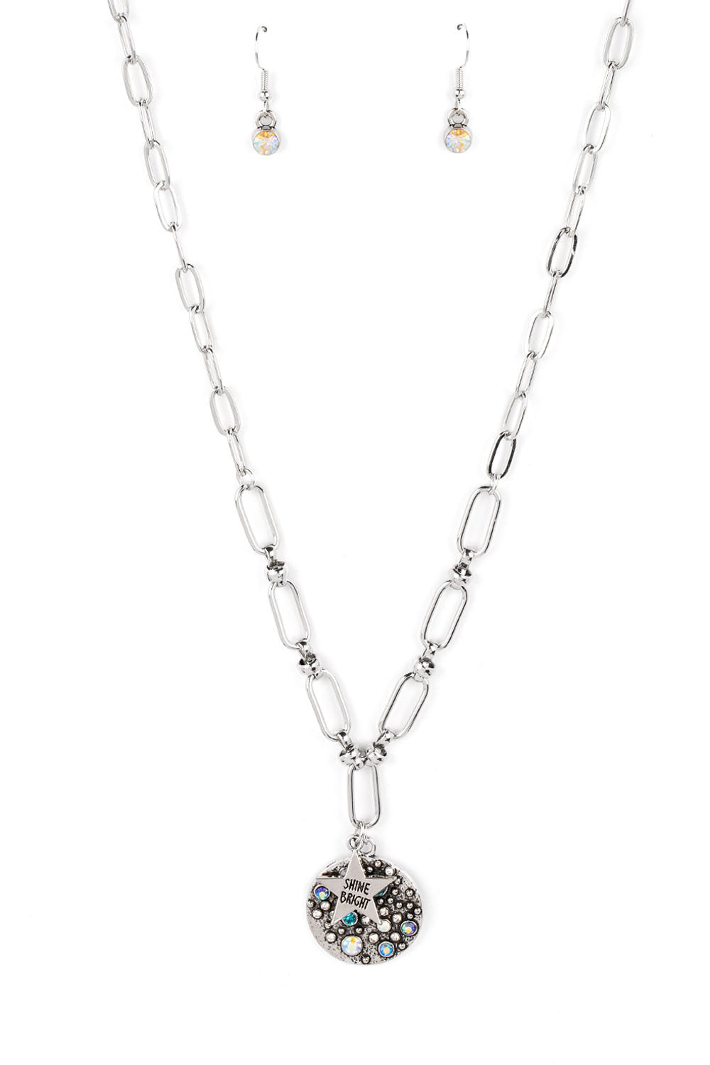 Stardust Saucer - Blue Necklace