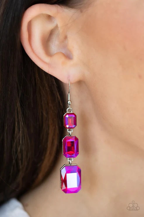 Cosmic Red Carpet ~Pink Paparazzi Earring