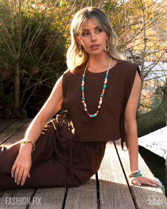 Glimpses of Malibu - Complete Trend Blend Necklace: "Earnest Elevation - Multi"