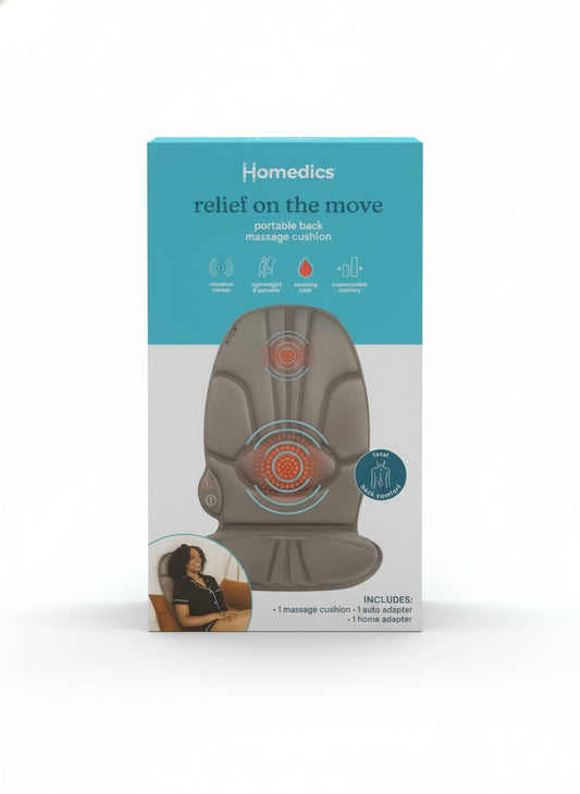 Homedics Portable Back Massage Cushion with Heat
