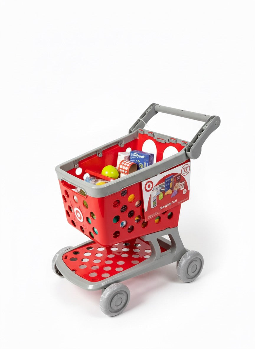 🛒 Mini Target Shopping Cart Playset – Fun Pretend Play for Kids!