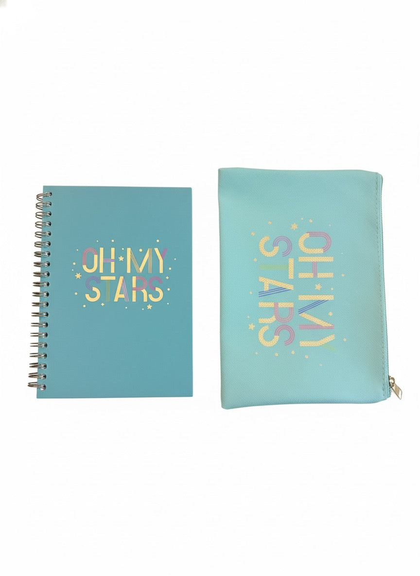 Oh My Stars notebook and pouch set