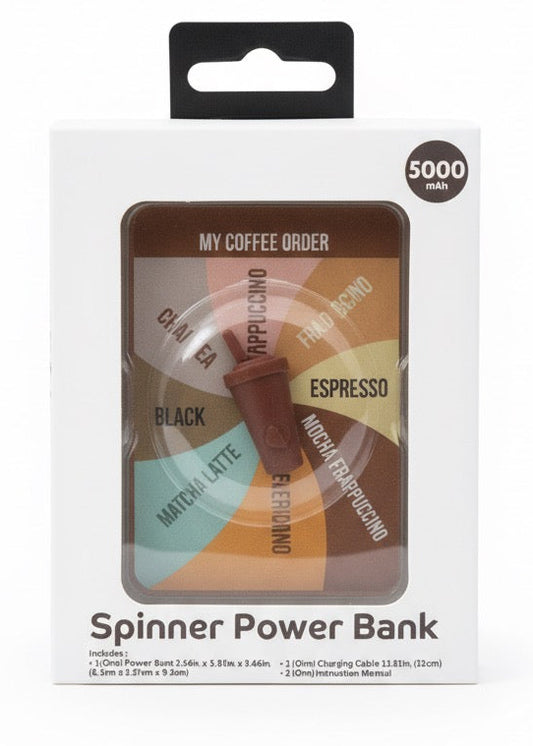 Spinner Power Bank – 5000mAh Portable Charger (Various Styles)