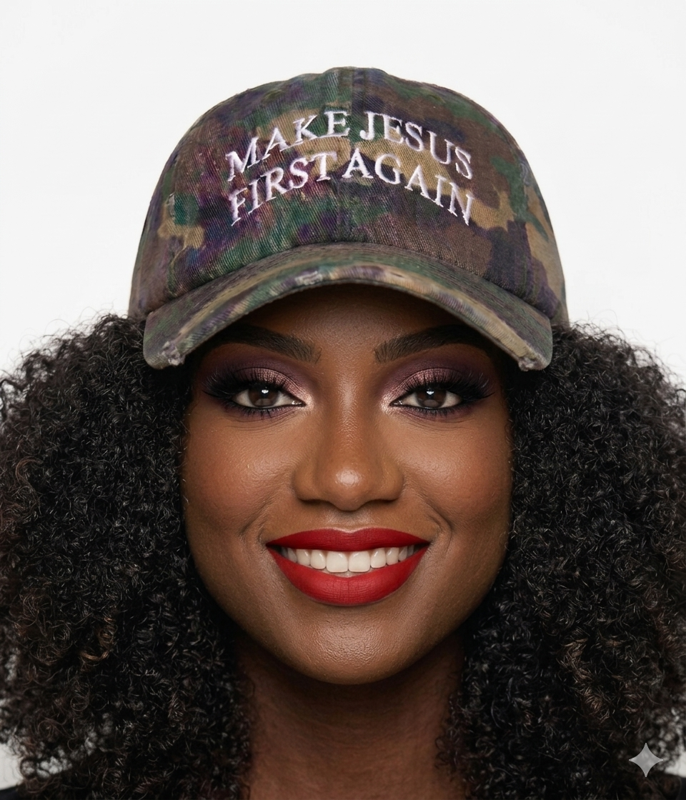 Make Jesus First Again Baseball Cap - Camo