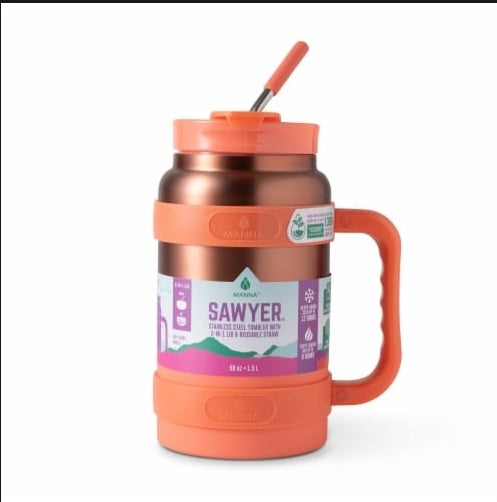 Manna™ Sawyer™ Stainless Steel Bottle - Coral - 50oz