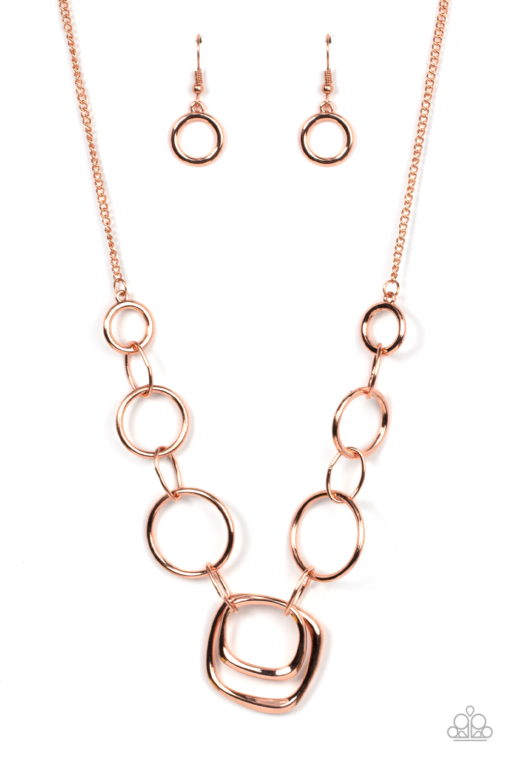 Linked Up Luminosity - Copper Necklace